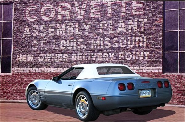 1991 Steelblue Corvette