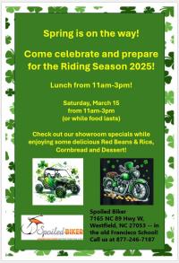 Spring Riding Season Kickoff & St Paddy's Day Fun!