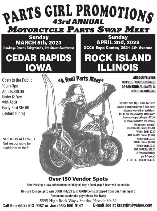 Parts Girl Motorcycle Swap Meet Cedar Rapids