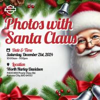 Photos with Santa at Worth Harley-Davidson