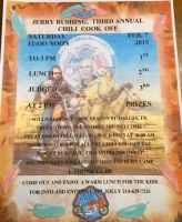 Wind & Fire MC-Dallas..Jerry Rushing 3rd Annual Chili Cook Off 