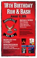 American Steel MC, Roy WA Chapter Presents its 18th Birthday Run & Bash with Outta Control