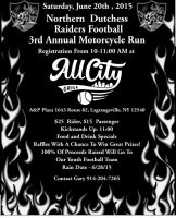 3rd Annual Motorcylce Run - Northern Dutchess Youth Football