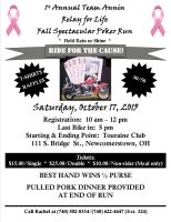 1st Annual Team Annin Relay for Life Fall Spectacular Poker Run