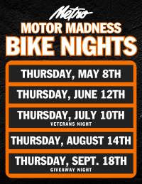 Metro Motor Madness Bike Night - Veterans Night