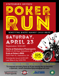 Statesboro Jaycees Poker Run benefiting B.A.C.A.