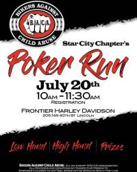 BIKERS AGAINST CHILD ABUSE STAR CITY CHAPTER'S POKER RUN