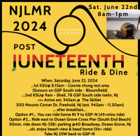 NJLMR Post Juneteenth Motorcycle Ride & Dine