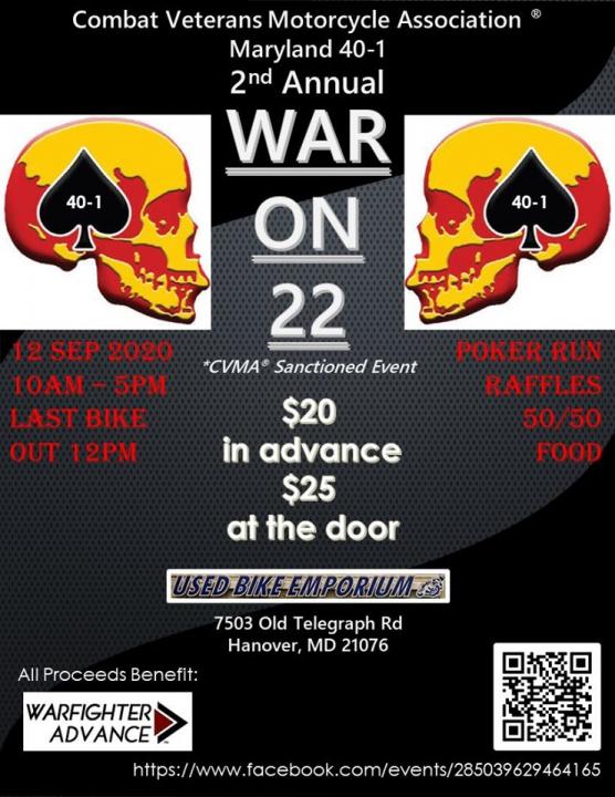 2nd Annual War On 22 Charity Poker Run - CycleFish.com