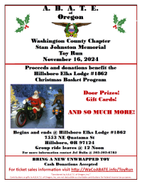 Washington County ABATE's Stan Johnston Memorial Toy Run