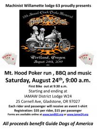 Mt. Hood Poker Run - Guide Dog Dash