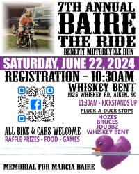 7TH ANNUAL "BAIRE THE RIDE" - MEMORIAL RIDE BENEFIT