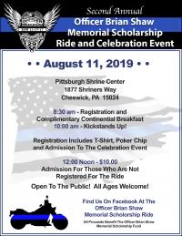 2nd Annual Officer Brian Shaw Memorial Scholarship Ride